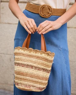 Bolso Bombonera Rafia Belisande