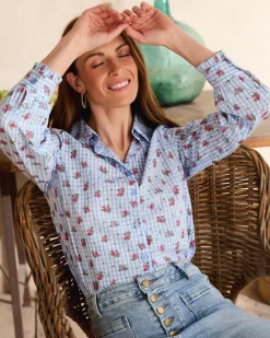 Camisa Vichy Rosas