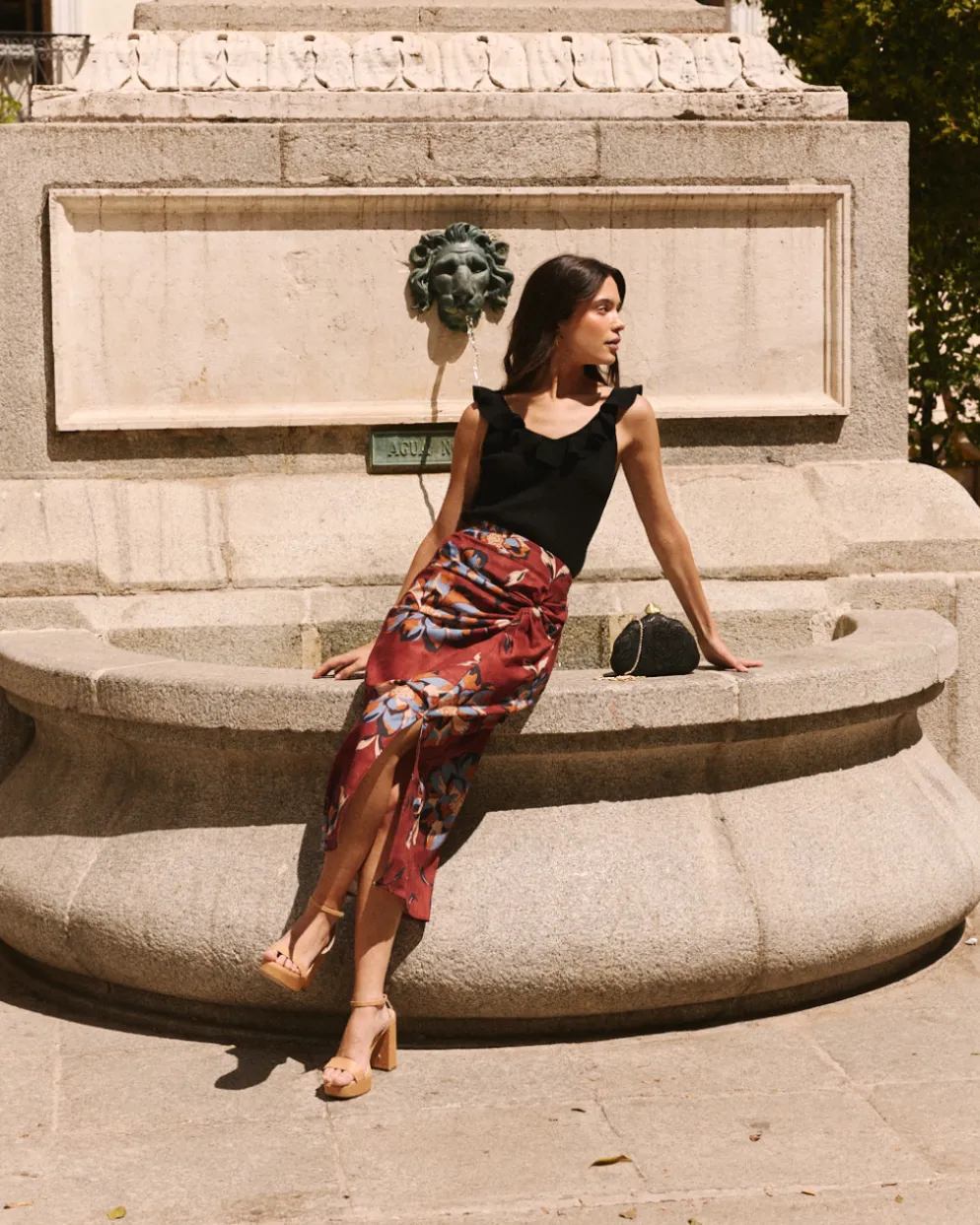 Falda Midi Estampado Zelia