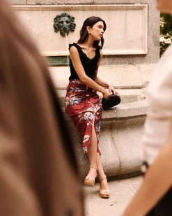 Falda Midi Estampado Zelia
