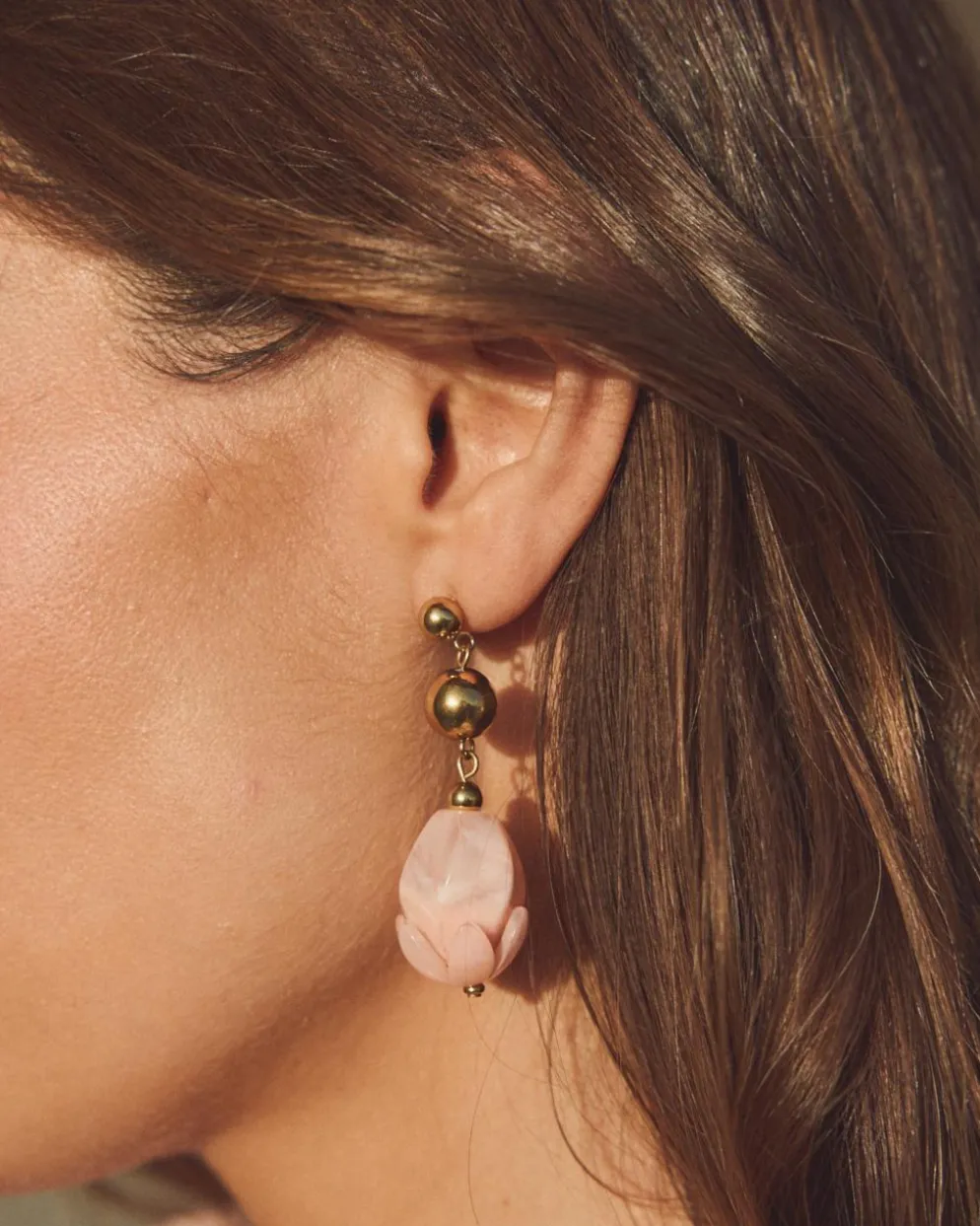 Pendientes Bola Rosa