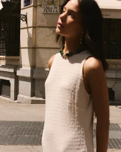 Vestido Largo Flecos Lira