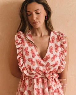 Vestido Motivos Coral